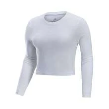 Nike 女款 NSW NK CHLL KNT 长袖 CRP 运动服 T 恤 HF5323-100 - 白 - 查看 1