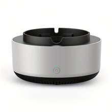 1PC Smart Ashtray, Self-Extinguishing Ashtray.Intelligent Purification, One-Key Operation, Multiple Filtration, Low-Noise Powerful Fan.Battery-Powered (2 No. 5 Batteries).Multi-Scene Use, Suitable For Home Living Room, Conference Room Office, Hotel Lobby, Entertainment Chess And Card Room.Perfect Gift.