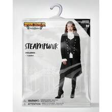 Halloween Womenu2019s Steampunk Costume, Victorian Tailcoat Gothic Coat Cosplay Parties - 大號+黑色 - 查看 6