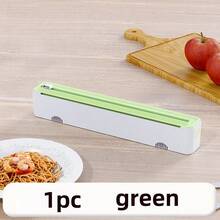 Cling Wrap Dispenser With Sliding Cutter - Kitchen Storage Box, Mountable On Fridge, Suitable For Home And Commercial Use, Cutting Box, Stable Storage, Practical Tool, Kitchen Supplies - Multicolor - View 12