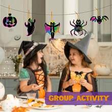 72 Pcs Halloween Rainbow Scratch Art Crafts For Kid Halloween Party Favors Scratch Off Paper With 18 Designs For Party Supplies Classroom Activities Game Goodies Gifts