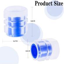 4PCS Fluorescent Tire Valve Stem Caps Luminous Car Tire Air Cap Corrosion Resistant LeakProof Wheel Valve Cover Universal For Cars Trucks Bikes Motorcycles Bicycles Blue - 藍色 - 查看 2