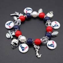Creative Fashion Football Team Elastic Beaded Bracelet, Light Luxury Niche High-End Design Daily Casual Versatile Unisex Steel Bracelet Accessories - 07-3431-38 - 查看 9