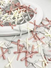 Làm nơ thủ công, Phụ kiện vật liệu tự làm, Đồ lót và ruy băng đồ lót, Phụ kiện nơ mini, Vật liệu tự làm thủ công, Đục lỗ bao bì, Trang trí hộp quà bánh - Nhiều màu - Xem 10