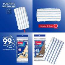 O-Cedar Hardwood Floor 'N More Microfiber Mop Refill - 藍白 - 查看 1
