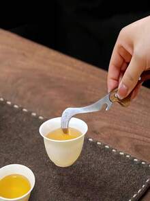 1 pieza/2 piezas Pinza de taza de té de alta gama, accesorios multifuncionales para preparar té, pinzas de acero inoxidable antideslizantes, aptas para tazas de té y hojas - Plateado - Ver 2