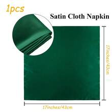 1pc Elegant Dark Green Satin Christmas Tablecloth, Rectangular Washable Reusable Tablecloth With High-Quality Polyester Satin Texture, Suitable For Weddings, Birthdays, Restaurants, Home Gatherings, Outdoor Parties, Christmas Party Table Covers - 墨綠色 - 查看 19