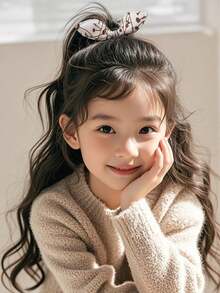 818pcs Brown Shiny Cute Girl Hair Accessories Set, Including Pearl Glitter Mesh Flower Hair Clips, Plaid Bow Hair Clips, Soft Clay Butterfly Print Hair Clips, Shiny Sequin Side Clips, Y2K Star BB Clips, Mini Flower Claws, Elastic Hair Ties, Bamboo Knot Towel Rings, And TPU Hair Bands, Suitable For Daily Wear And Parties - Khaki - View 7