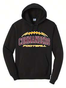 Commanders Football Hoodie, Grey Black Hoodie, Sports Fan Gear, Gift It L-0050,Autumn/Winter Hoodie Autumn Set - 款式14 - 查看 1