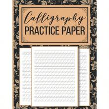Calligraphy Practice Paper: Calligraphy Writing Paper sheet pages with Slant Angle Lined Guide Workbook Lettering Artist and Beginners - inicial - Ver 2