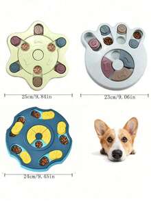 1PC Dog Puzzle Toys Slow Feeder, Interactive IQ-Enhancing Food Dispenser, Non-Slip Slow Eating Bowl, Cat And Dog Food Game, Durable And Easy To Clean, Anti-Choking Function, Slow Feed Treat Dispenser, Suitable For Small To Large Dog Breeds For Intelligence Training. - 彩色 - 查看 4