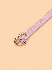 1条新款心形扣儿童高品质PU亮面皮带