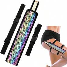Summer Rave Fan Holster Rave Fan Holder Folding Hand Pouch Foldable Sleeves With Waist Belt Thigh Party - 花型 - 查看 2