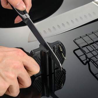 1PC Mini Knife Sharpener, Outdoor Portable Knife Sharpener, Multi-Functional Sharpening Tool, Household Sharpening Stone, Kitchen Gadget