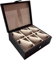 Watch Boxes - 6 Watches With Closed Covers, Chocolate - View 9