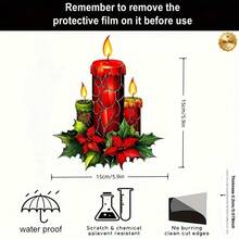 1pc 2D Flat Candle Acrylic Sun Catcher - Perfect For Home Decor, Wreath Centerpiece, Window, Porch & Wall Accent - A - View 3