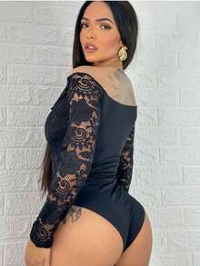 Women Bodysuits - 黑色 - 查看 6