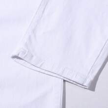 Men's Denim Bib Overalls – Slim/Workwear Fit Options, Lightweight Fashion Jumpsuit With Pockets - 白色 - 查看 4