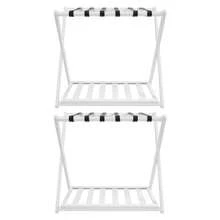 White Luggage Rack, 2 Pack Luggage Rack For Guest Room, Folding Luggage Rack - White - View 6
