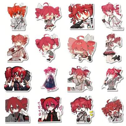 120张Kasane虚拟电子歌姬贴纸可用于装饰滑板、头盔、镜子等物品。