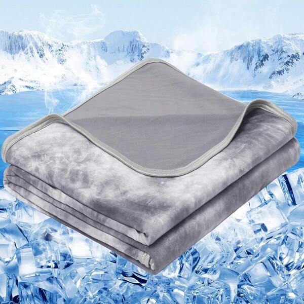 Cooling Blanket King Size For Hot SleepersAbsorbs Heat To Keep Body Cool For Night Seats Fully Cover A King Bed Frame Lightweight And Breathable Blanket For Queen Bed Couch Gifts Grey 274*228cm