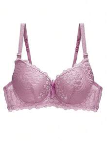 Brasier Sujetador ROP.39 Diseño de Encaje Floral efecto push-up ELE-GATE - Rosa - Ver 2
