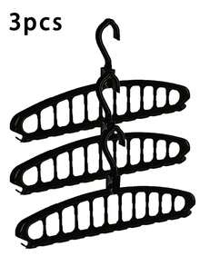 11-Hole Foldable Clothes Rack Storage Rack, Multi-Functional Non-Slip Plastic Portable Wall-Mounted Wardrobe Storage System, 3.2 Cubic Feet Enclosed Storage Capacity - Lightweight (1 Unit) Bedroom, Storage Rack, Home Storage.