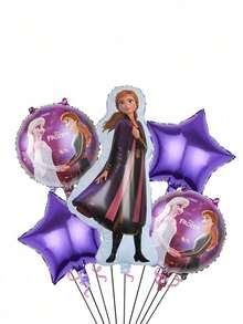 Conjunto de suministros para fiesta de globos de Frozen. Incluye globos de película de aluminio, globos con diseños de la princesa Anna y Olaf para decoración y regalos de cumpleaños