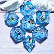 7件套树脂角色扮演游戏骰子套装 - 多面骰子，适用于桌面游戏、角色扮演游戏和节日礼物（圣诞节/感恩节/斋月/复活节） - 彩色 - 查看 11