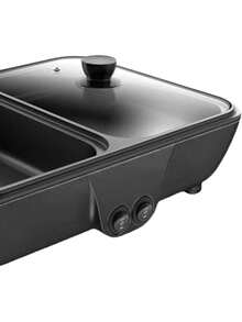 Electric Pot With Adjustable Temperature Grill, Non-Stick Inner Pot, Smokeless Cooking, Perfect For Gatherings With Friends At Home Or In The Student Residence. - Black - View 7
