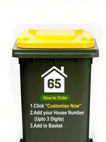 Custom House Number Address Label Stickers, Custom Trash Can Label Stickers - Multicolor - View 8