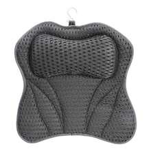 4D Air Mesh Bathtub Pillow, Ergonomic Soft Bath Cushion For Head Neck Support, Machine Washable Quick Dry Bathroom Spa Pillow - Grey - View 7