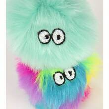 2 Count Fuzzy Friends Plush Catnip Ball Cat Toys - Rainbow/Turquoise 2 Count