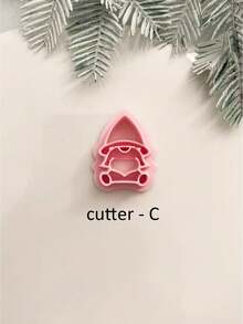 Bộ 4 khuôn cắt đất sét hình người lùn, 4 kiểu dáng dễ thương, dụng cụ thủ công tự làm khuyên tai, mặt dây chuyền và đồ trang sức bằng đất sét. - Hồng - Xem 12