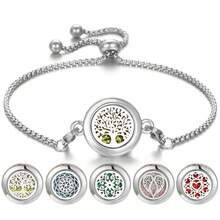 2026 New Aromatherapy Diffuser Products Tool Accessories Aroma Bracelets Stretchable Aromatherapy Essential Oil Diffuser Bracelet Adjustable Chain Perfume Oils Diffuser Bracelets For Men Women Couple Gifts - Silver - View 3