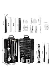 Magnetic Precision Screwdriver Set Computer Pc Phone Repair Tool Kit Metal Magnetic Manual Use Without Electricity For Mobile Phones Cameras Clocks Disassembly And Repair, Home Maintenance Versatile Tool Kit Durable Screwdriver Set - Black - View 13