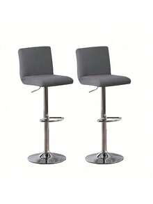 1pc/2pcs/4pcs Solid Color Milk Silk Removable & Washable Bar Stool Covers, Modern Polyester Elastic Dust-Proof & Stain-Resistant Covers For Home, Bar, Hotel, Club, Swivel Backless Stools, All Season - Dark Grey - View 12