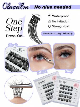 5 Rows Of 25 Clusters Of False Eyelashes, Eyelash Clusters, Extensions, 10mm-12mm-14mm-16mm, Including Eyelashes Of Different Styles And Lengths, Suitable For Contact Lenses, No Glue Required, Comfortable And Natural Fit