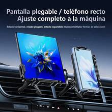 Soporte para teléfono con carga inalámbrica, soporte giratorio automático 2 en 1 para teléfono inteligente/tableta con carga inalámbrica para coche/soporte para teléfono de carga rápida, soporte giratorio de un solo clic para teléfono en la rejilla de ventilación del coche/consola central, bobina de carga rápida de 15 W, admite rotación. - Soporte inteligente de salida de aire - Ver 5