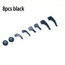 4/8/16 Peças Ganchos de Orelha Antiderrapantes de Silicone para Óculos, Apoios de Orelha Antiderrapantes - Transparente e Preto, Incluindo 1 Par de Cada Tamanho Grande, Médio e Pequeno, Redondo, Clipes de Orelha para Óculos, Suportes Antiderrapantes, Mangas de Ponta de Óculos, Suportes de Óculos, Adequados para Óculos, Óculos de Sol, Óculos para Esportes e Atividades ao Ar Livre, Fixadores de Óculos Confortáveis, Adequados para Óculos de Sol, Óculos, Óculos etc., Acessórios de Óculos, Presente do Dia dos Professores, Presente do Dia dos Pais