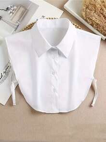 White Detachable Fake Collar, Suitable For Women - Multifunctional Decorative Shirt Collar, Applicable For Sweaters And Blouses