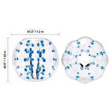 Pelota de parachoques inflable (1 unidad), 1,2 m (4 pies) de cuerpo, para adolescentes, 0,8 mm de grosor, de PVC, ideal para hámster humano, ideal para jugar en equipo al aire libre, ideal para jardín, patio y parque. - 1,2 m (4 pasteles) - Ver 10