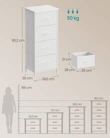 SONGMICS Dressers & Chests Of Drawers - 白色 - 查看 7