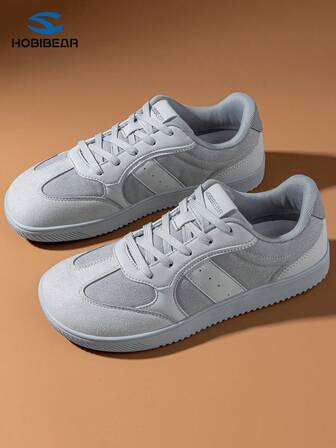 HOBIBEAR 新款男士休闲运动鞋，时尚简约百搭平底鞋，男士滑板鞋，四季皆宜