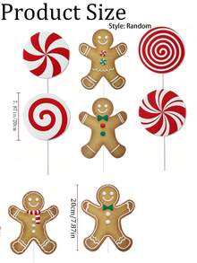 12pcs/Christmas Large Pink Candy Gingerbread Christmas Tree Ornament Gingerbread Christmas Decoration,Cute Hanging Ornament Suitable For Christmas Tree Topper Home Office Garden Patio Winter Vase Holiday Decoration