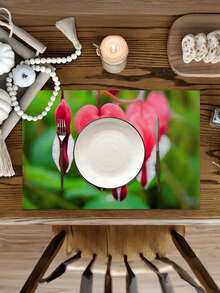 1pc Customizable Linen Photo Placemat, Personalized With Loved Ones, Pets, Friends, Heat-Resistant Kitchen Coaster, Suitable For Christmas, Wedding, Holiday Party, Mother's Day, Father's Day, Thanksgiving, Home, Hotel, Restaurant, Party Table Decor