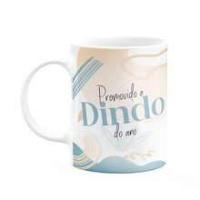 JPS INFO Caneca Promovido a Dindo do ano - 325ml - Branca - Branco - Visão 2