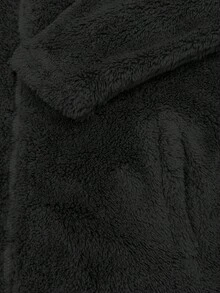 Men's Casual Fleece Warm Solid Color Sports Outdoor Street Windproof Insulated Jacket - Black - View 7