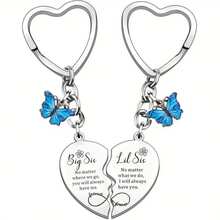 2pcs Mother & Daughter Matching Heart Shaped Keychain Set - Stainless Steel, Great Gift For Mother's Day, Birthday And Special Occasions Halloween Car Accessories Bag Charm School Cute Goth Y2k