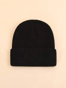 1pc Baby Solid Color Knitted Hat, Fashionable Casual Warm Knitted Cap, Adjustable Suitable For Baby Boys And Girls In Autumn/Winter - Multicolor - View 22